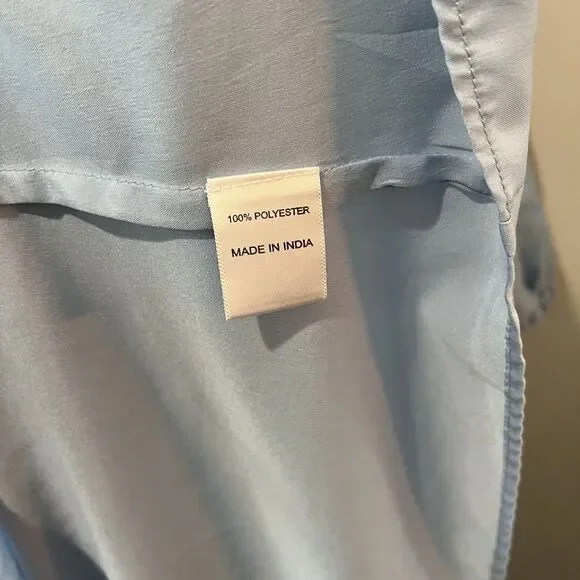 JessaKae Dress Women’s 1X Love Spell Blue Midi Smocked 3/4 Balloon Sleeve - Picture 4 of 10